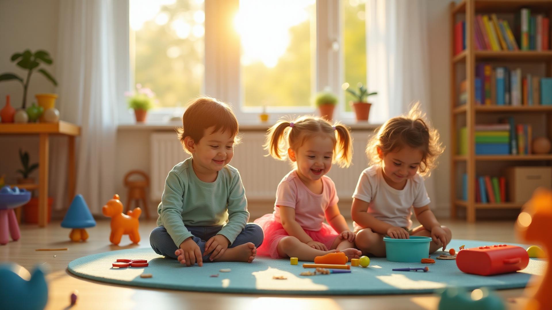 Happy children learning and playing at Sunrise Nurseries